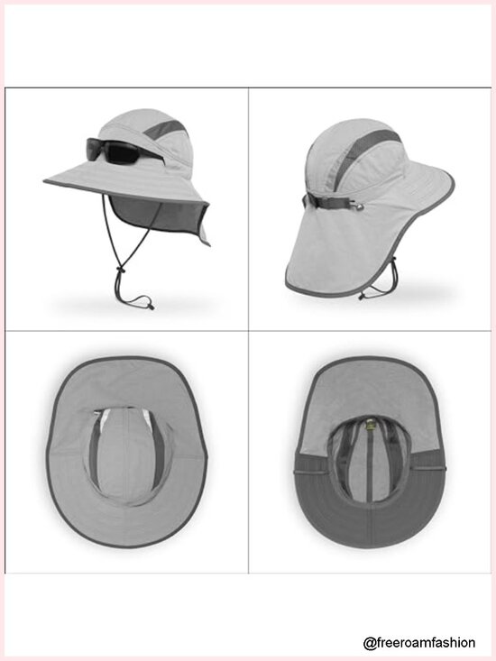 UPF 50+ Sun Hat with Neck Cape – Water Resistant Adventure Hat main image 5